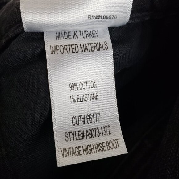 AGOLDE Jeans High Rise Vintage Boot Washed Black size 24 - Picture 6 of 12